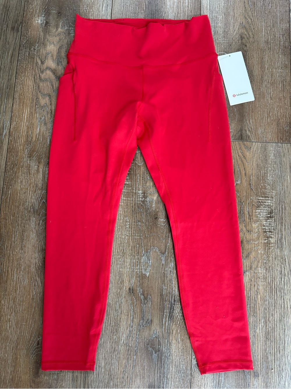 NWT lululemon wunder train “25 Bright Red High-Waist Leggings